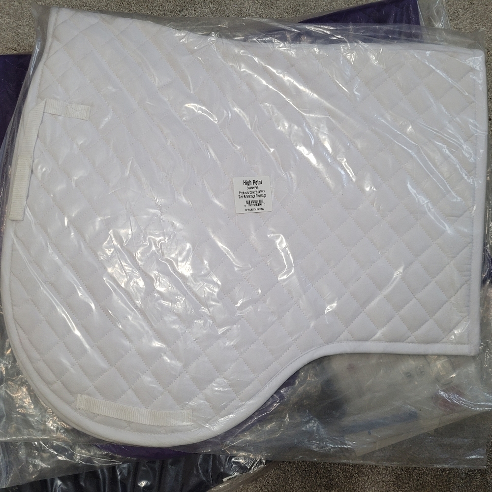 High point dressage saddle pad white